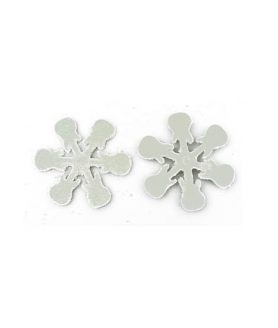 Снежинка с брокат за декорация 65 mm