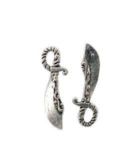 Метална висулка за бижута сабя 25 x 6 x 2 mm